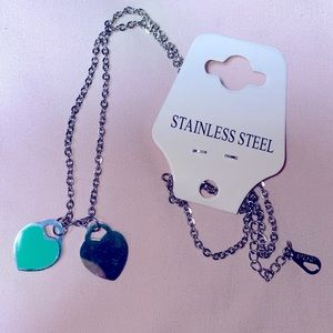 💙 tiffany blue silver heart necklace 💙